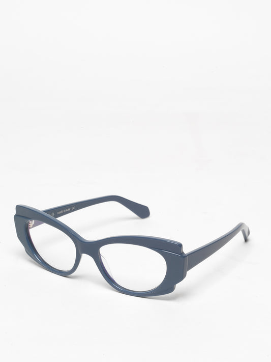 Chaos Theory women's eyeglasses by Rewind Eyewear, light blue pastel acetate frame