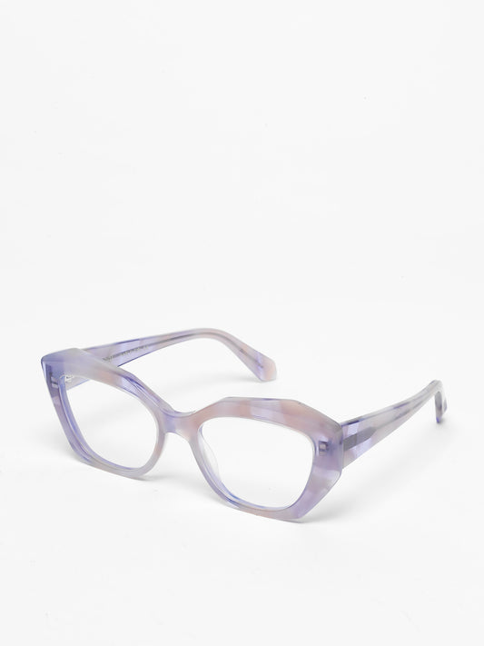 Countdown women's eyeglasses by Rewind Eyewear, gradient opal violet acetate frame