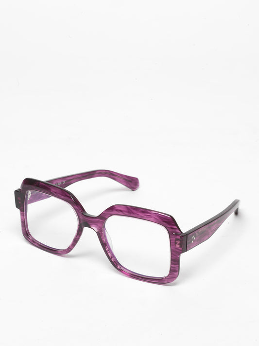 Looper unisex eyeglasses by Rewind Eyewear, marsala red tortoise acetate frame