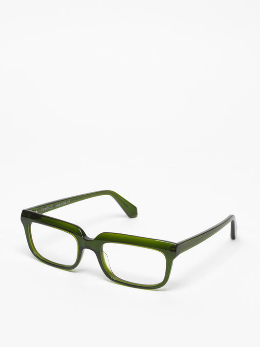 Lost in Space unisex eyeglasses by Rewind Eyewear, green transparent acetate frame