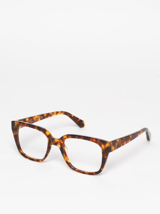 Stop Time unisex eyeglasses by Rewind Eyewear, vintage tortoise acetate frame