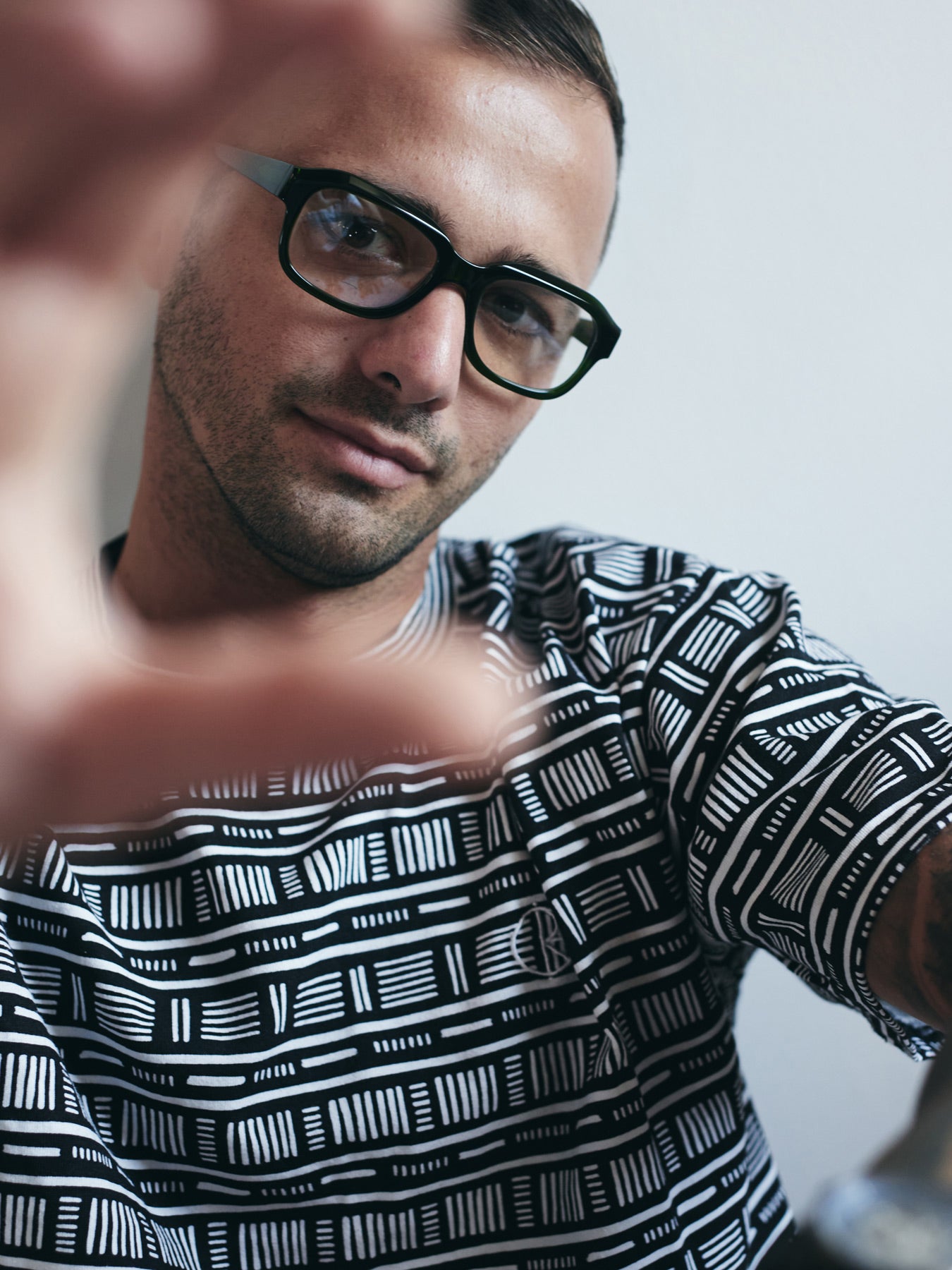 Memento unisex eyeglasses by Rewind Eyewear, black acetate frame