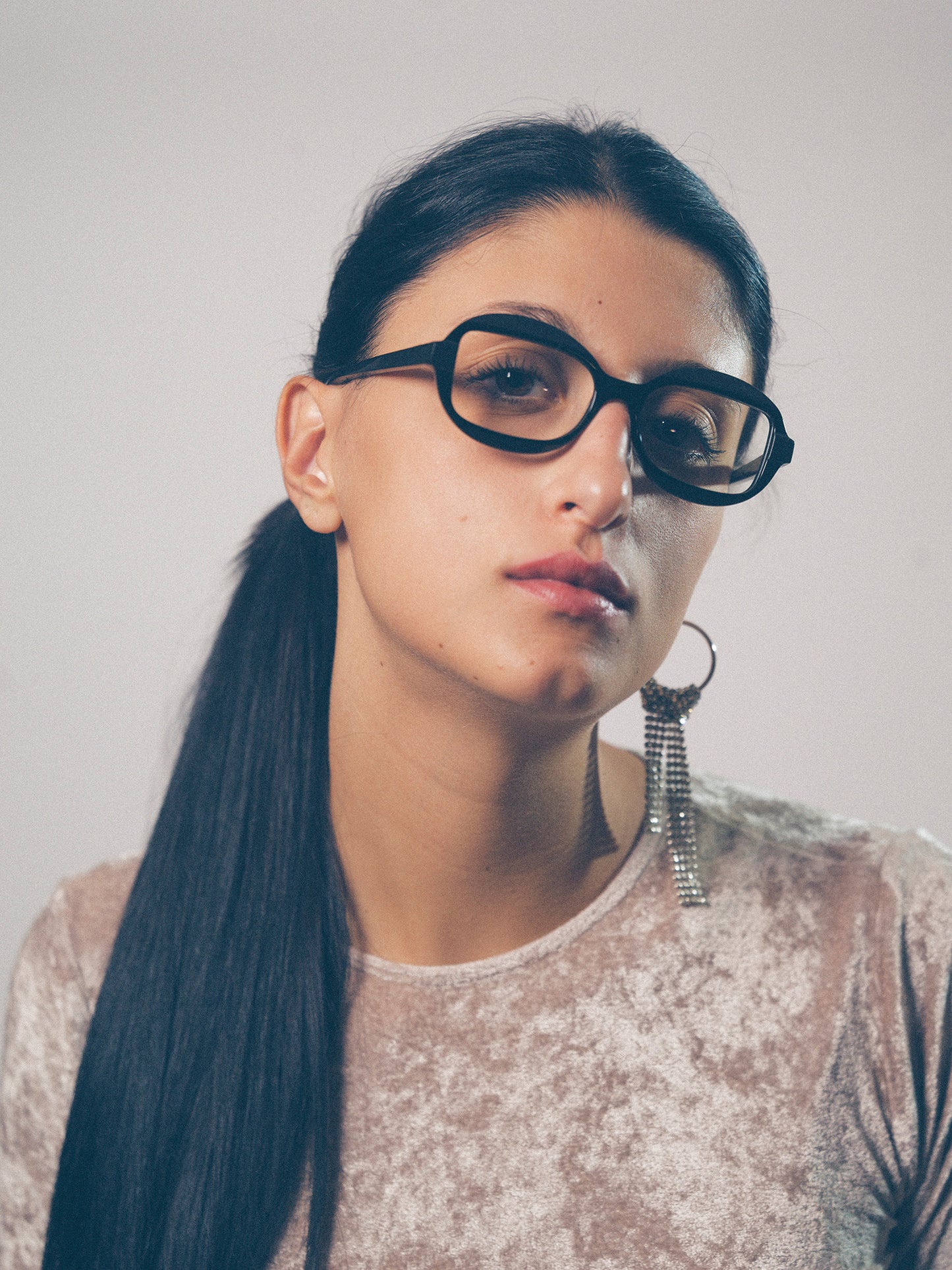 Sensitive unisex eyeglasses by Rewind Eyewear, black acetate frame