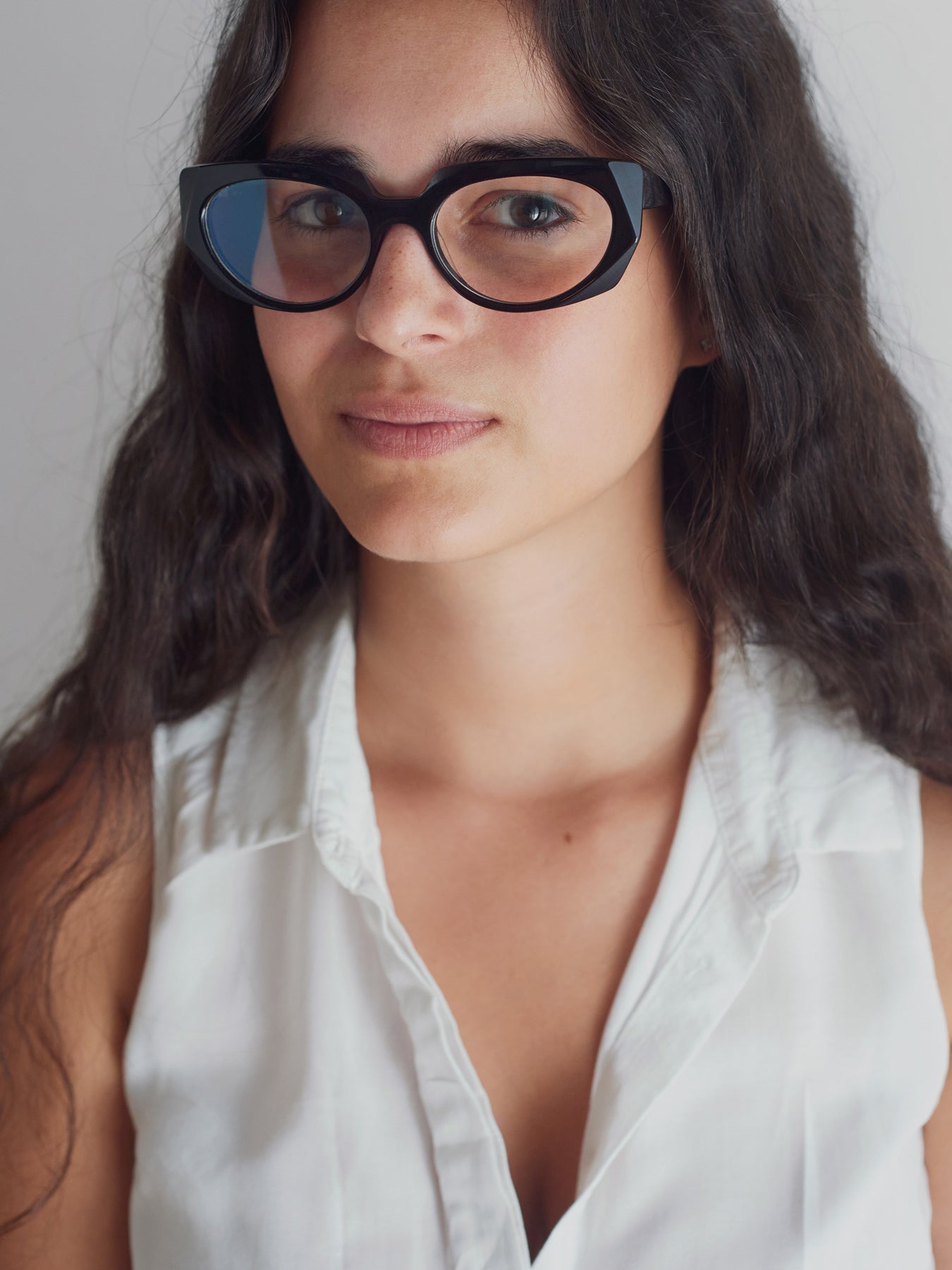 Sliding Doors women's eyeglasses by Rewind Eyewear, black acetate frame