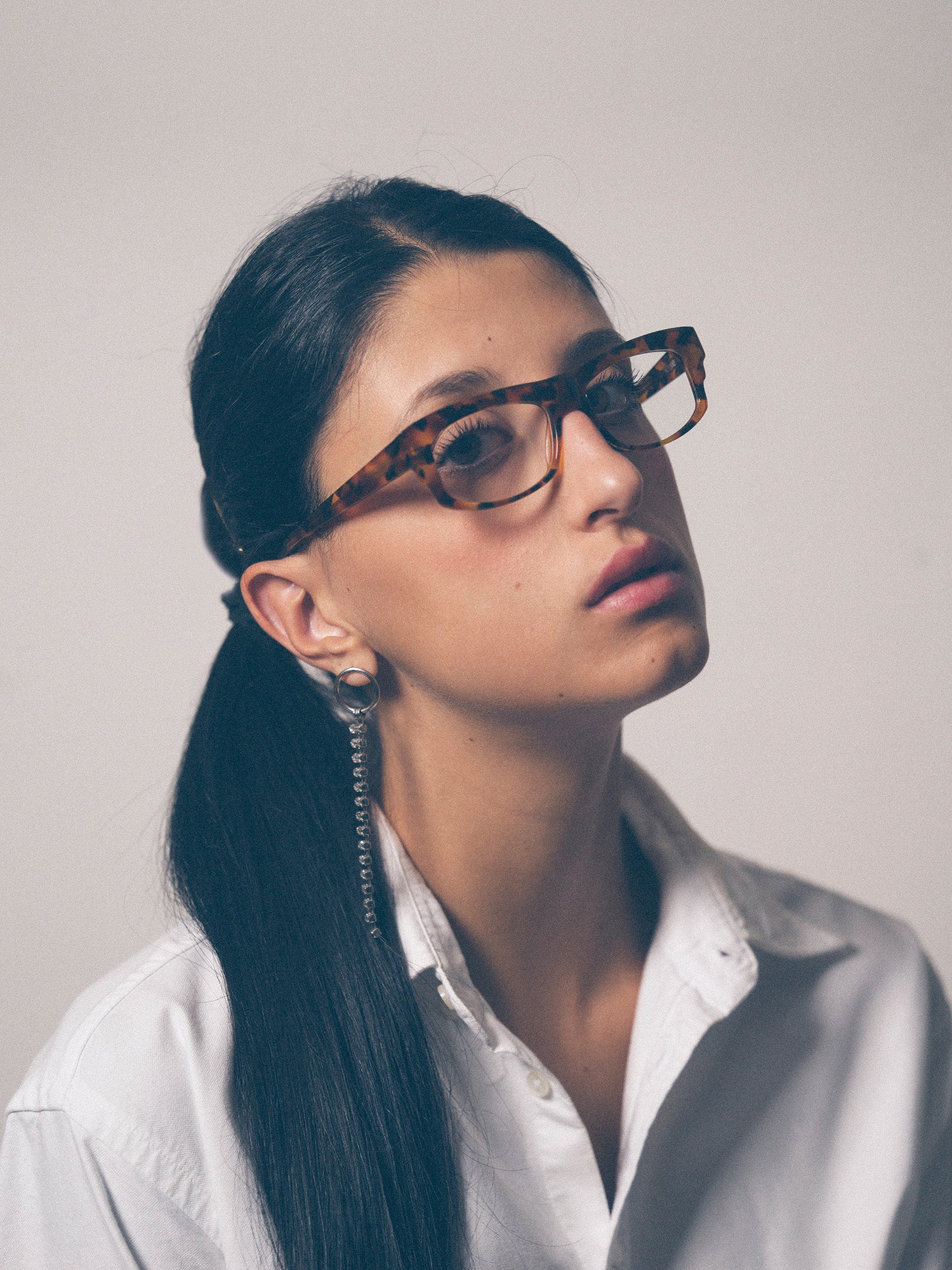 Time Effect unisex eyeglasses by Rewind Eyewear, spotted tortoise acetate frame