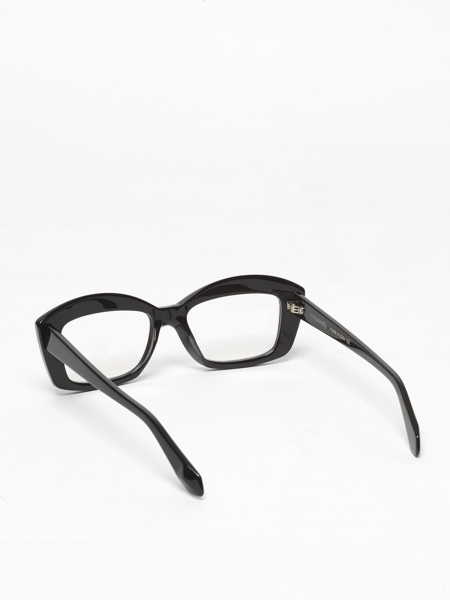 Back to the Future women's eyeglasses by Rewind Eyewear, black acetate frame