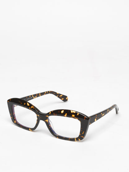 Back to the Future women's eyeglasses by Rewind Eyewear, dark tortoise acetate frame