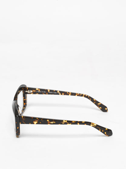Back to the Future women's eyeglasses by Rewind Eyewear, dark tortoise acetate frame