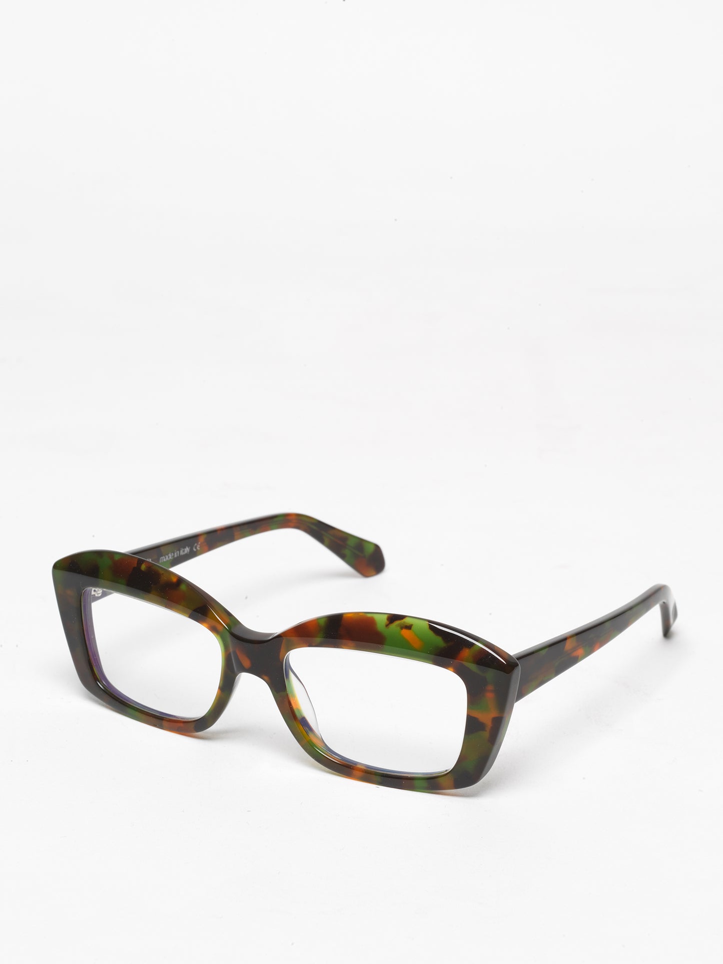 Back to the Future women's eyeglasses by Rewind Eyewear, colorful camouflage tortoise acetate frame