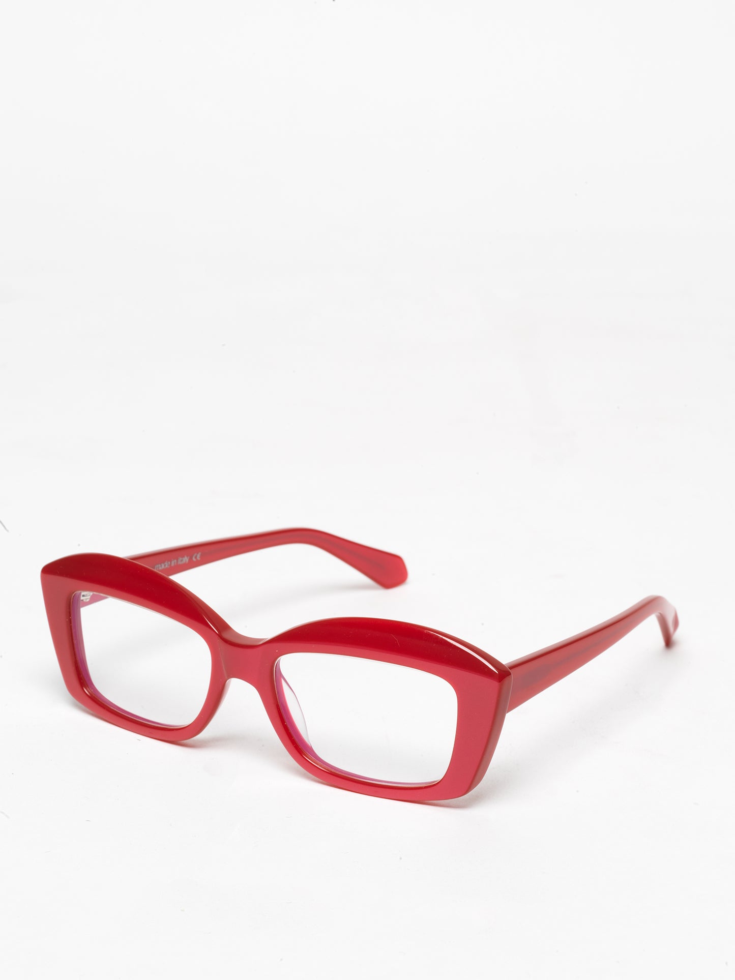 Back to the Future women's eyeglasses by Rewind Eyewear, Pearl Cherry Red acetate frame