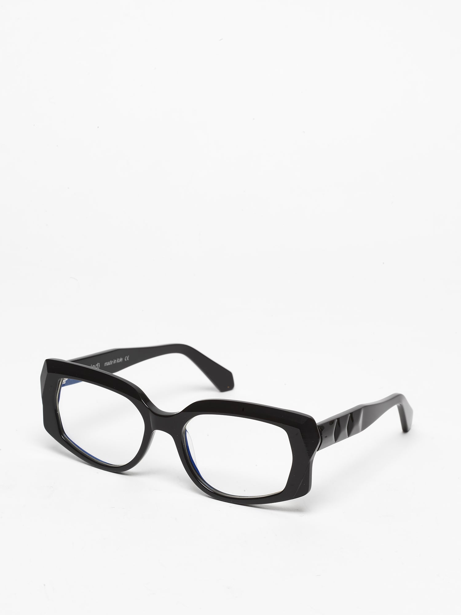 Blackout unisex eyeglasses by Rewind Eyewear, black acetate frame
