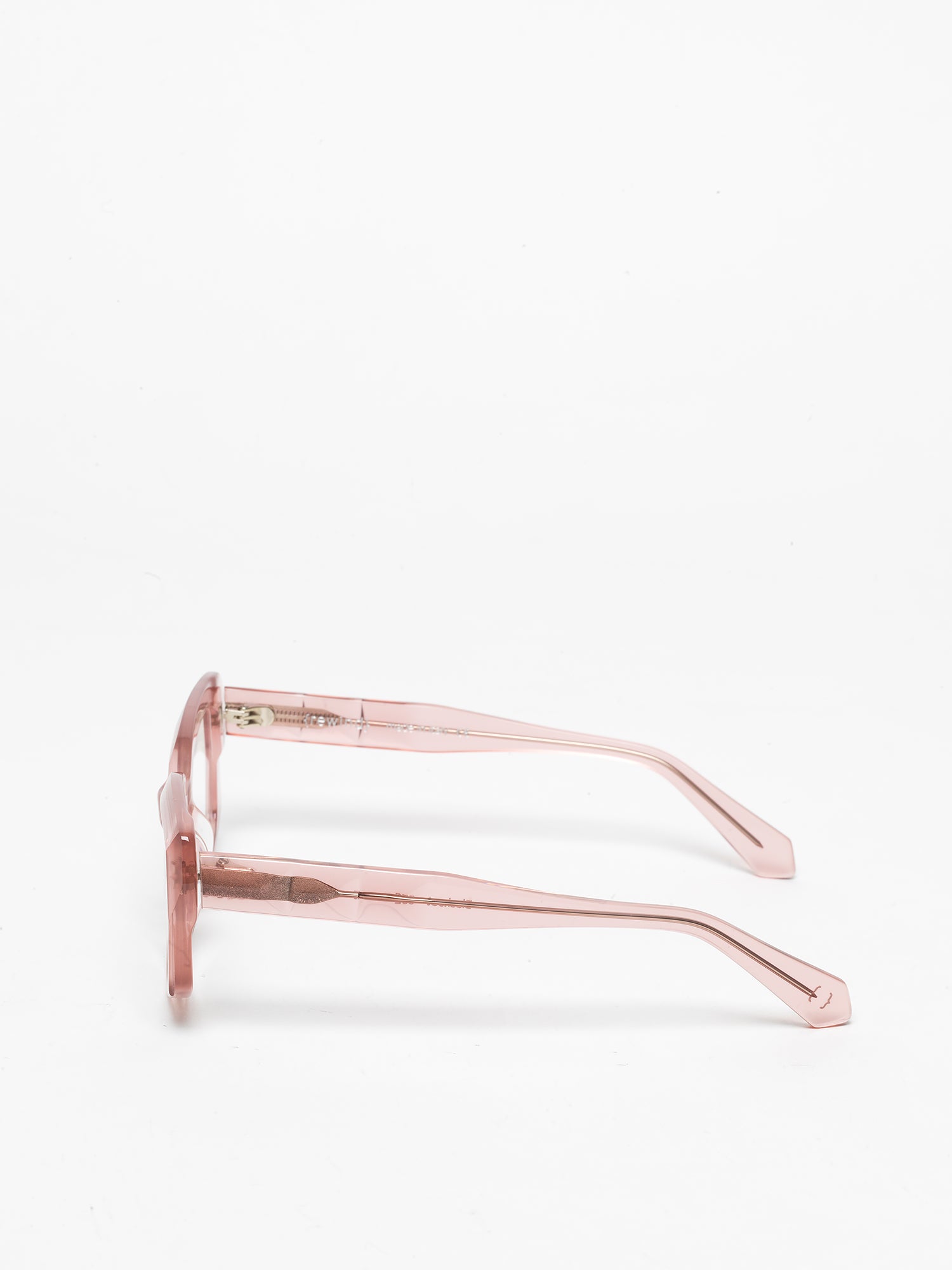 Blackout unisex eyeglasses by Rewind Eyewear, opal light pink acetate frame