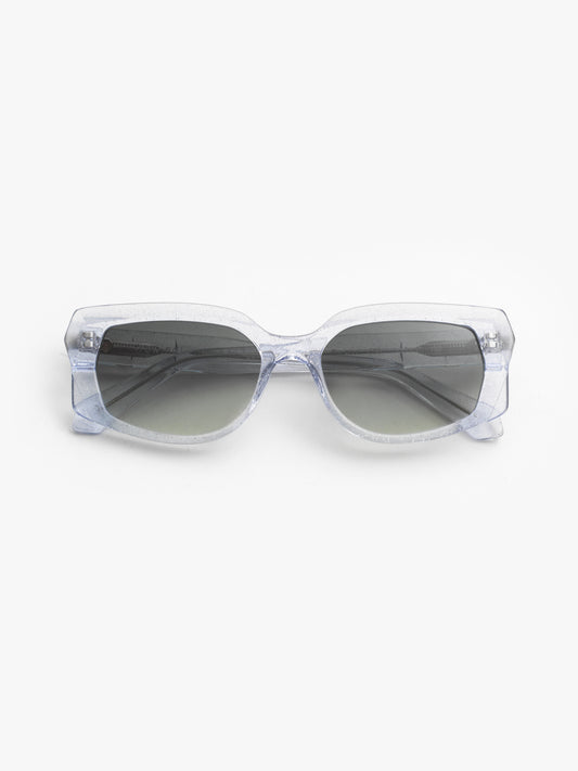 Blackout unisex sunglasses by Rewind Eyewear, silver glitter acetate frame