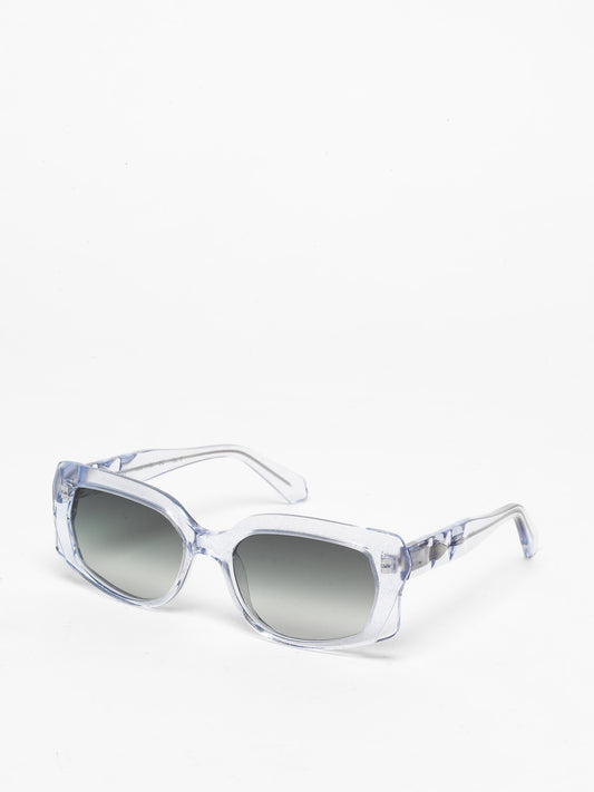 Blackout unisex sunglasses by Rewind Eyewear, silver glitter acetate frame