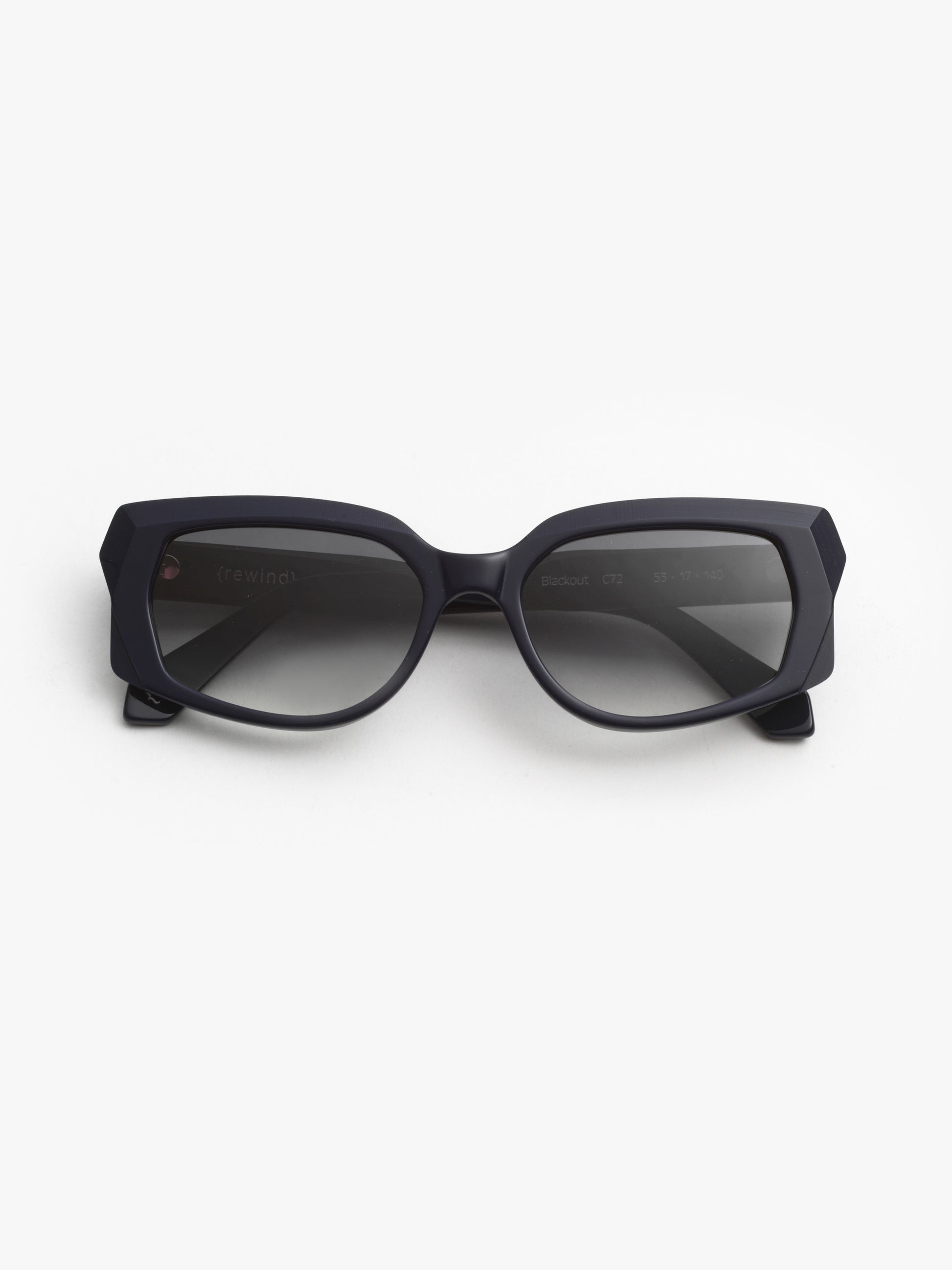 Blackout unisex sunglasses by Rewind Eyewear, dark blue acetate frame