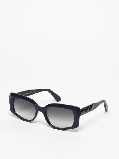 Blackout unisex sunglasses by Rewind Eyewear, dark blue acetate frame