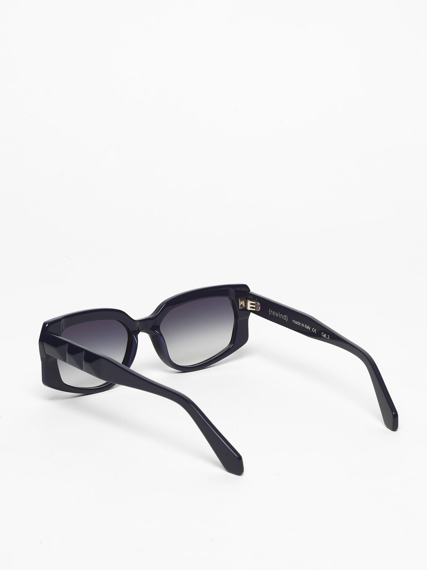 Blackout unisex sunglasses by Rewind Eyewear, dark blue acetate frame