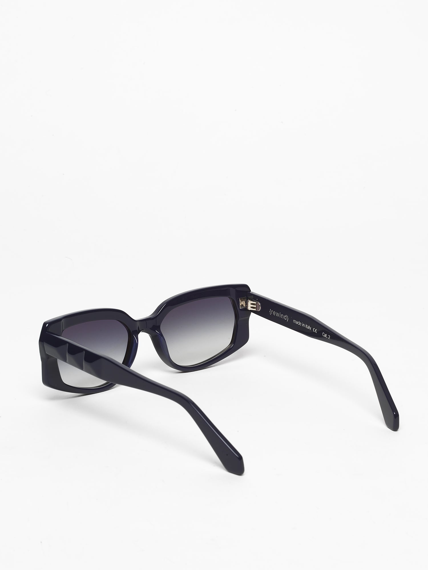 Blackout unisex sunglasses by Rewind Eyewear, dark blue acetate frame