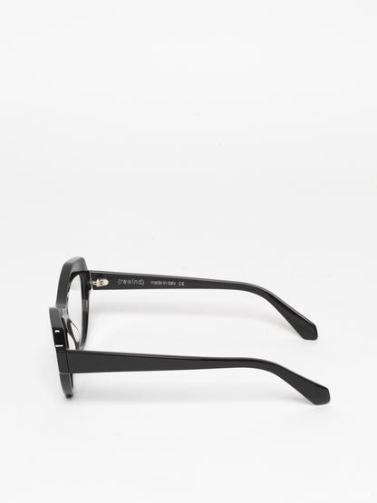 The Butterfly Effect women's eyeglasses by Rewind Eyewear, black acetate frame