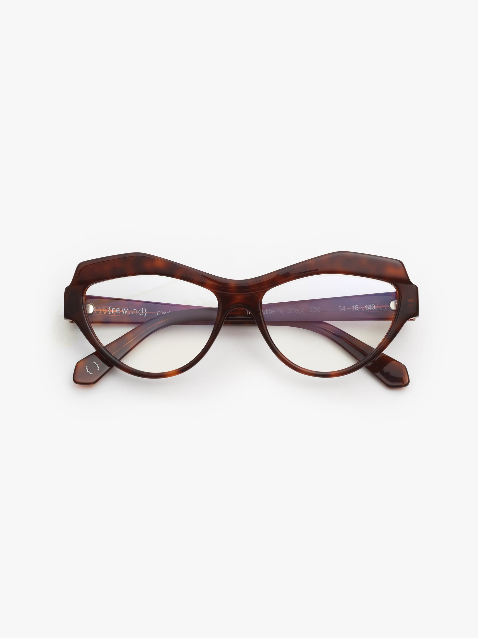 The Butterfly Effect women's eyeglasses by Rewind Eyewear, dark tortoise acetate frame