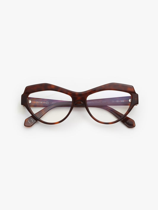 The Butterfly Effect women's eyeglasses by Rewind Eyewear, dark tortoise acetate frame