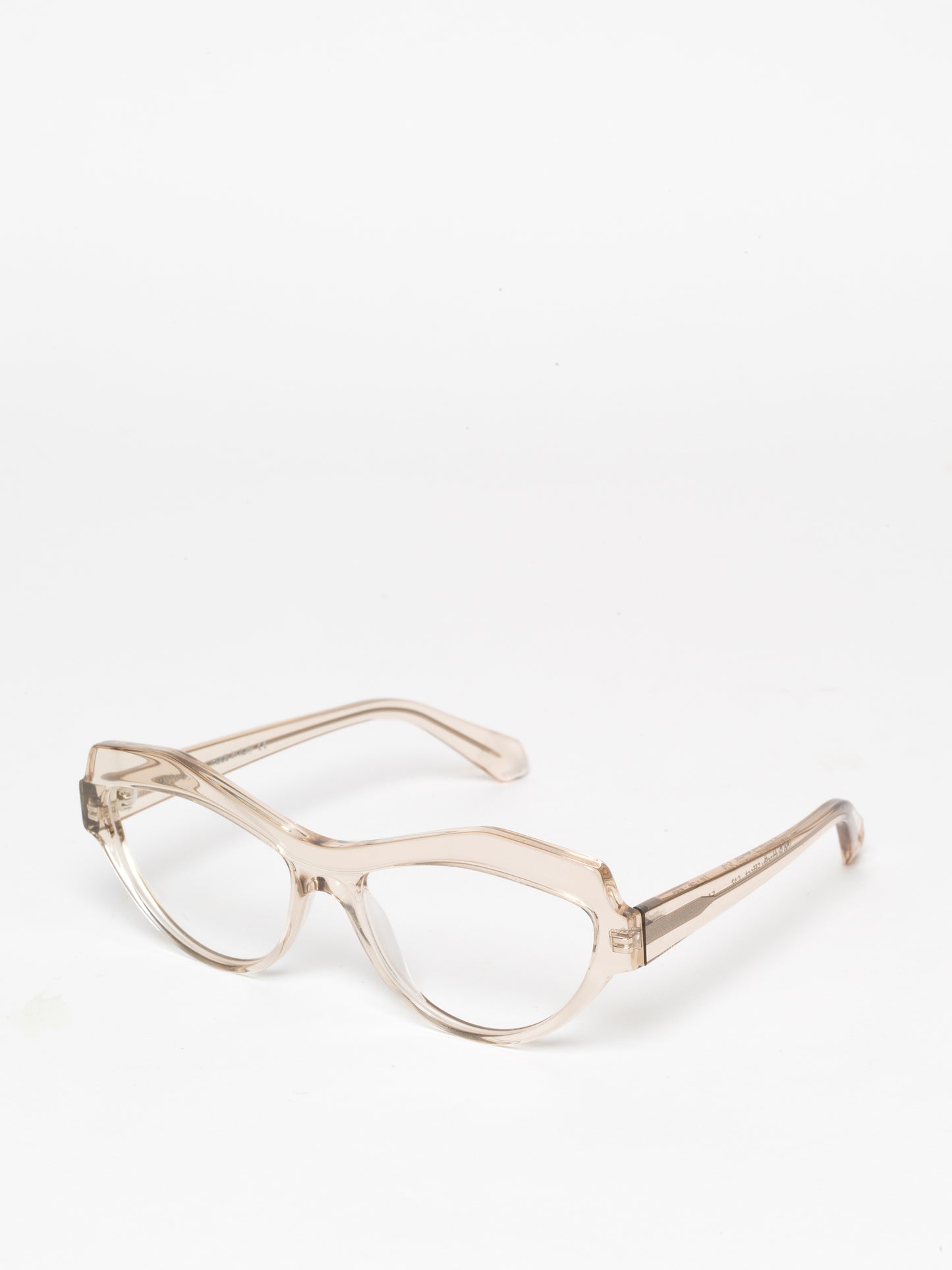 The Butterfly Effect women's eyeglasses by Rewind Eyewear, light brown transparent acetate frame