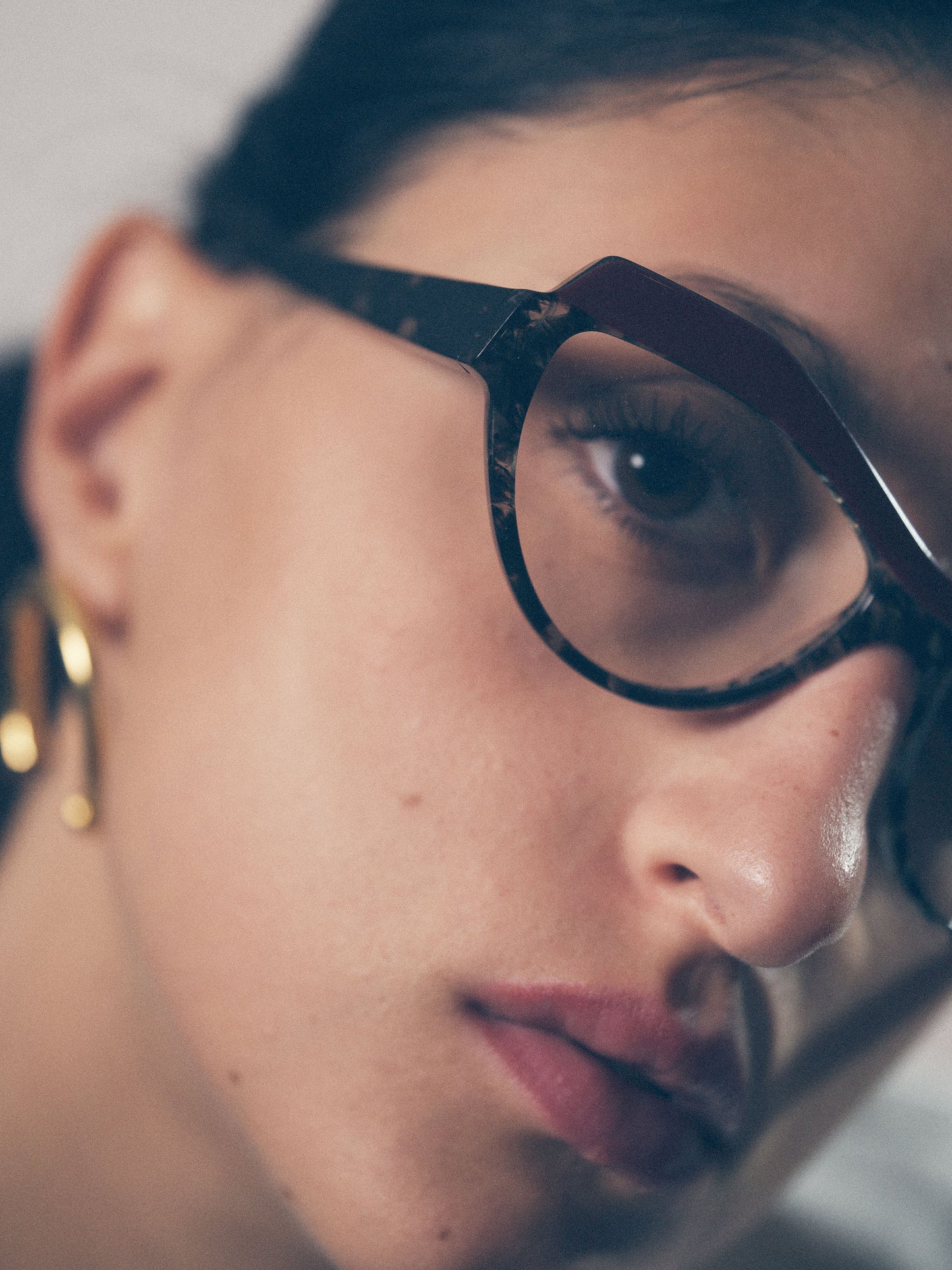 The Butterfly Effect women's eyeglasses by Rewind Eyewear, red and grey tortoise acetate frame