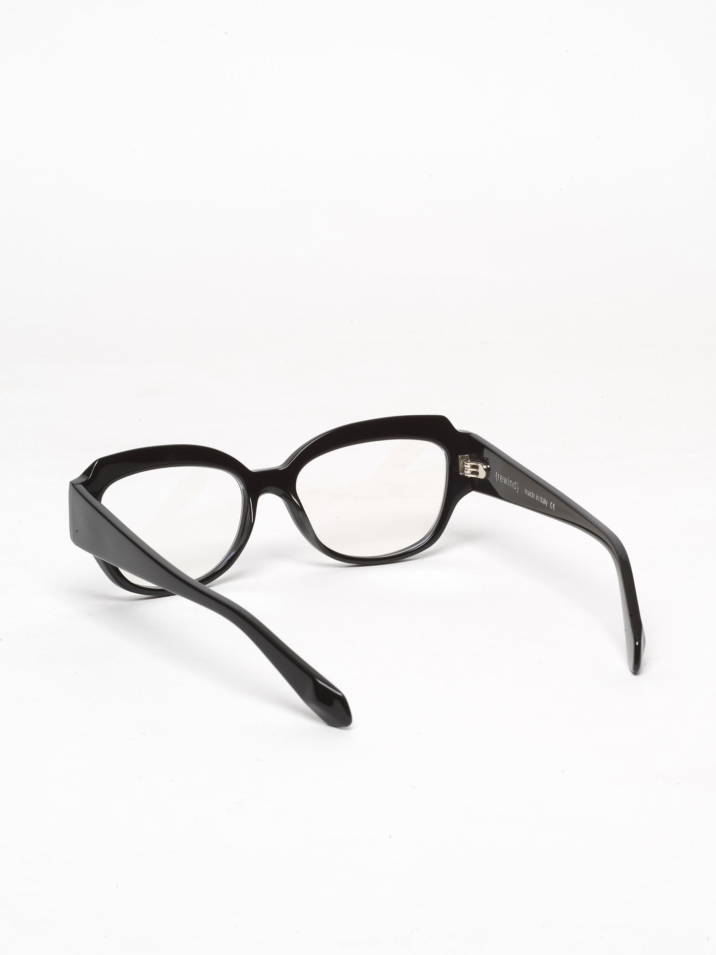 Casual Loops women's eyeglasses by Rewind Eyewear, black acetate frame