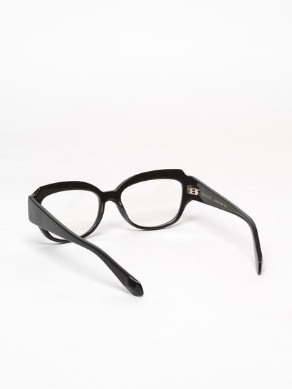 Casual Loops women's eyeglasses by Rewind Eyewear, black acetate frame