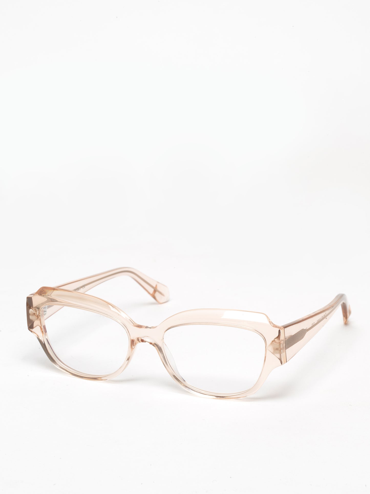 Casual Loops women's eyeglasses by Rewind Eyewear, light pink transparent  acetate frame
