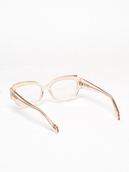 Casual Loops women's eyeglasses by Rewind Eyewear, light pink transparent  acetate frame
