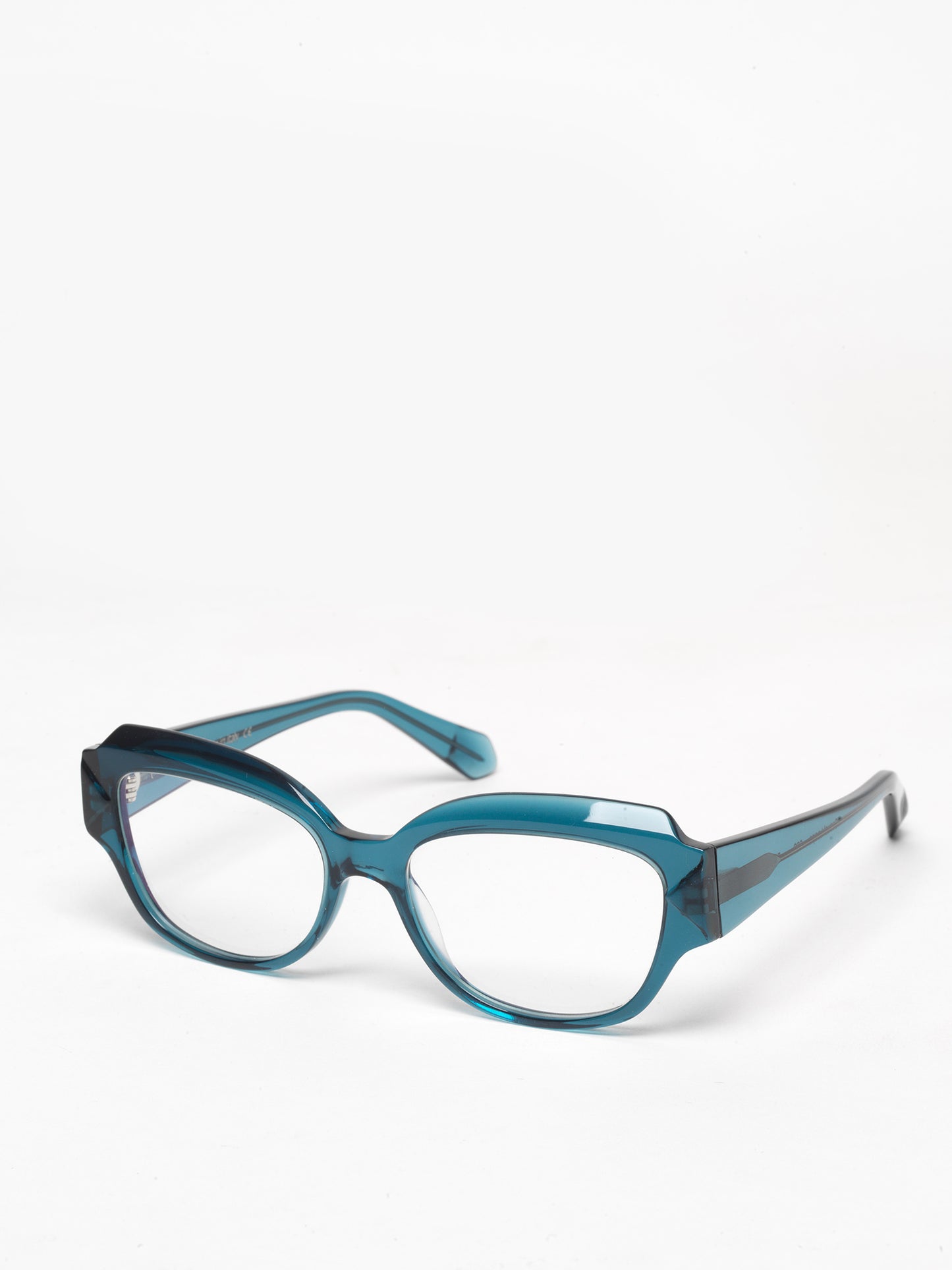 Casual Loops women's eyeglasses by Rewind Eyewear, navy blue transparent acetate frame