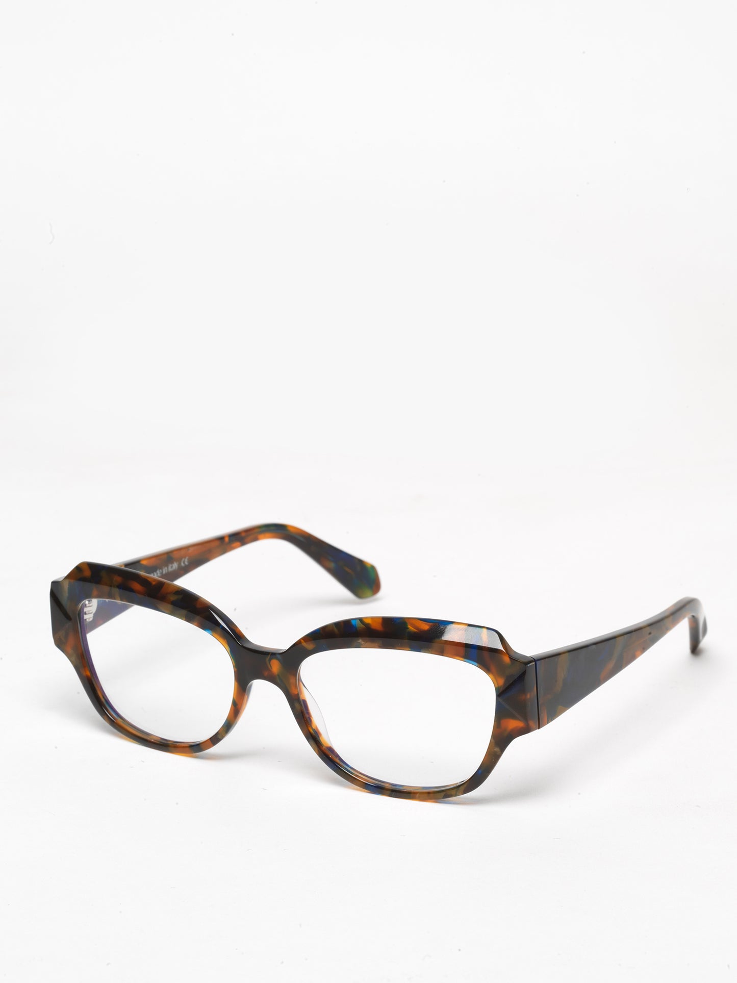 Casual Loops women's eyeglasses by Rewind Eyewear, brown tortoise blue  acetate frame
