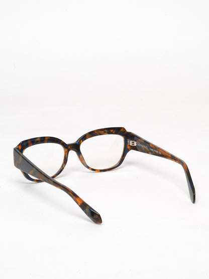 Casual Loops women's eyeglasses by Rewind Eyewear, brown tortoise blue  acetate frame

