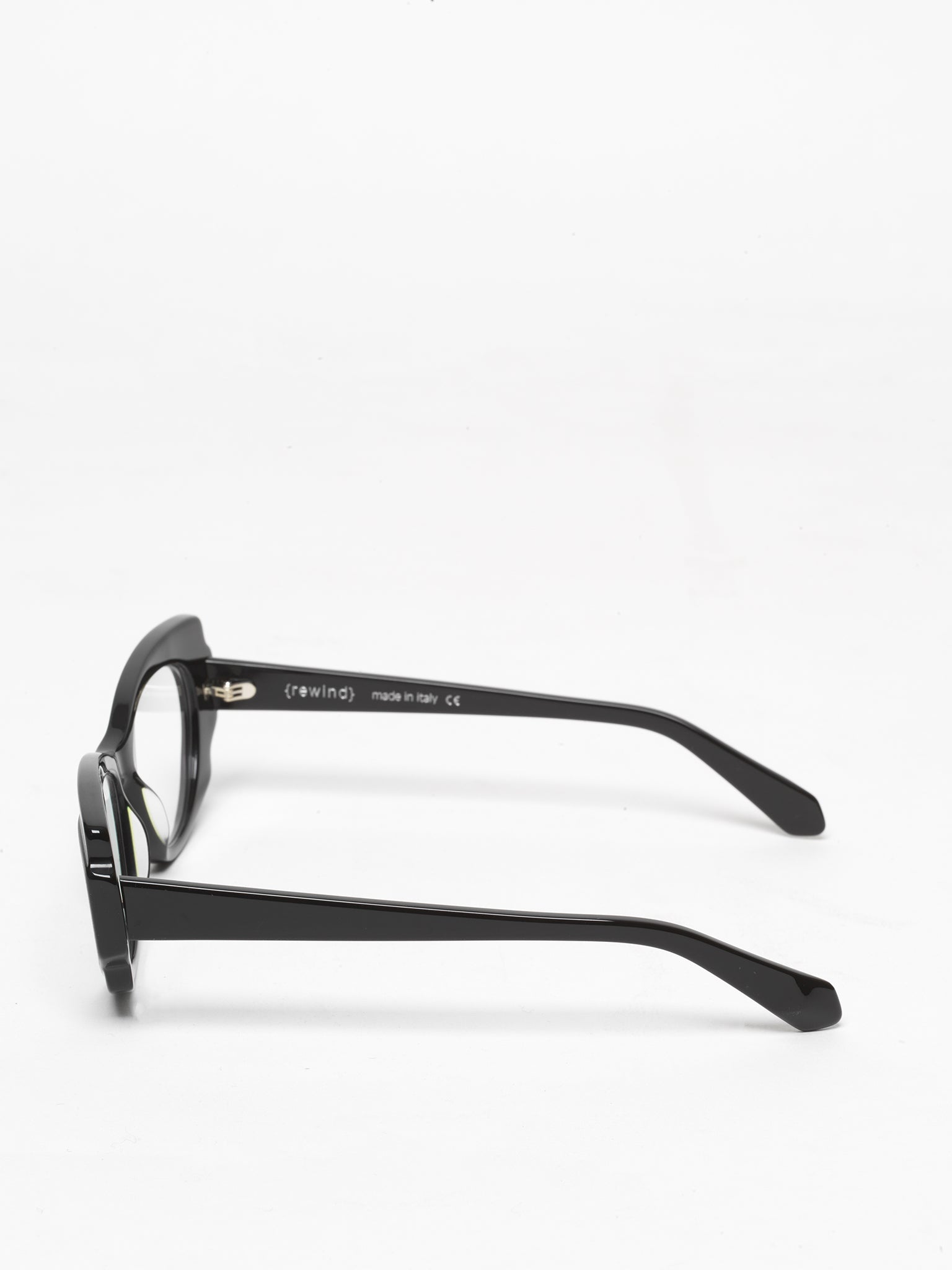 Chaos Theory women's eyeglasses by Rewind Eyewear, black acetate frame