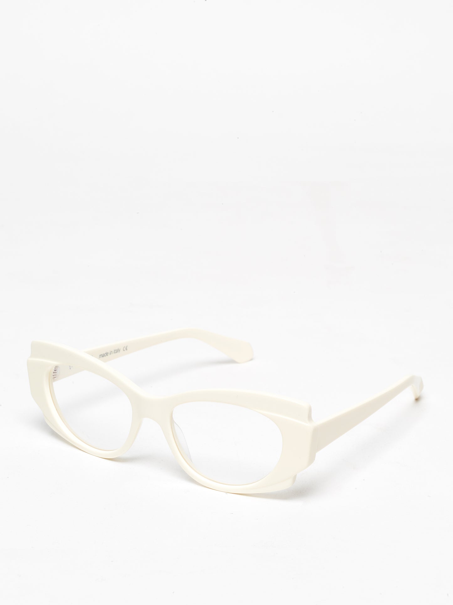 Chaos Theory women's eyeglasses by Rewind Eyewear, butter white pastel acetate frame