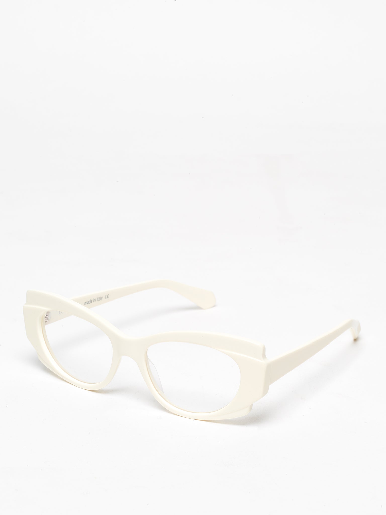 Chaos Theory women's eyeglasses by Rewind Eyewear, butter white pastel acetate frame