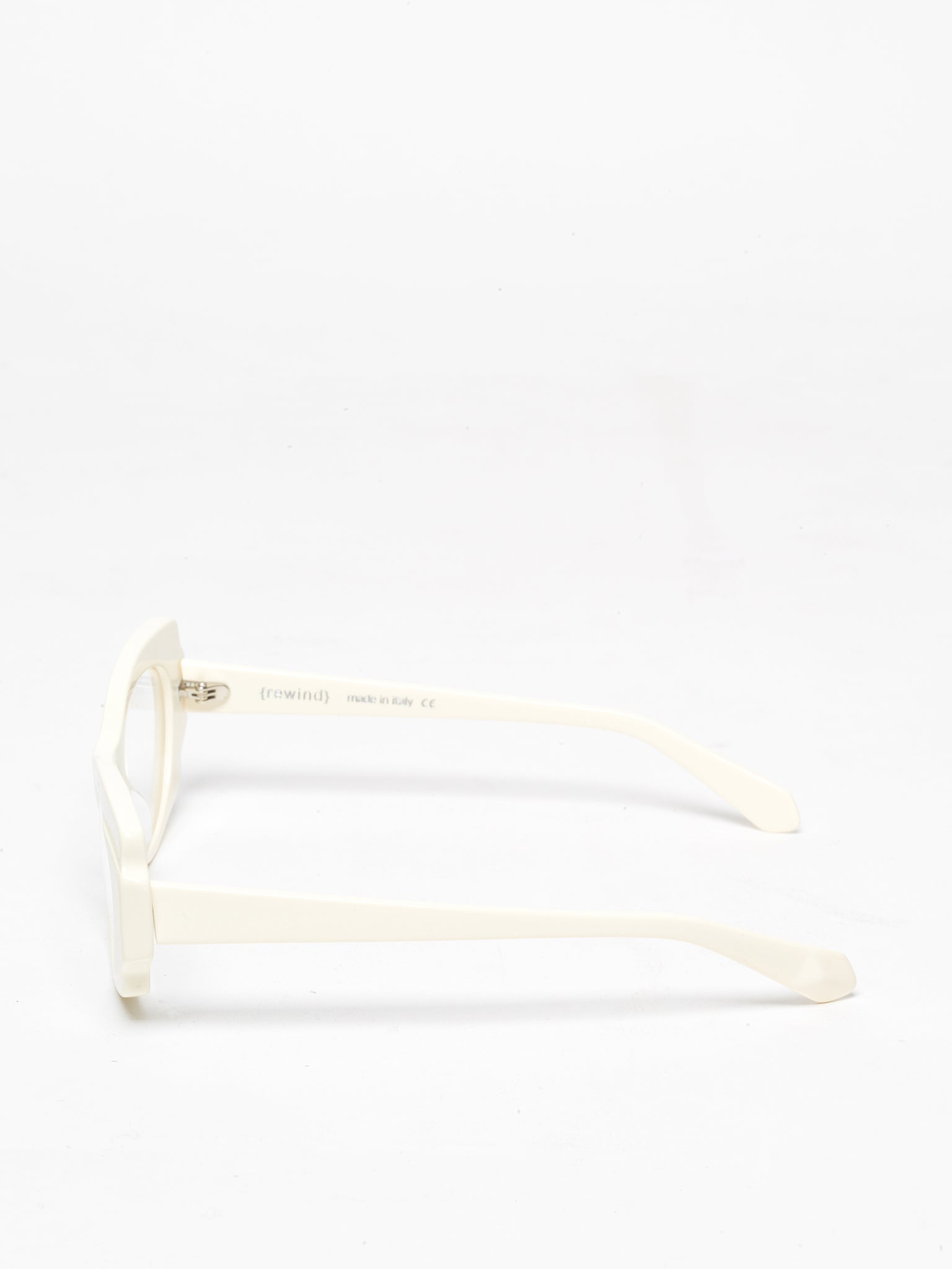Chaos Theory women's eyeglasses by Rewind Eyewear, butter white pastel acetate frame