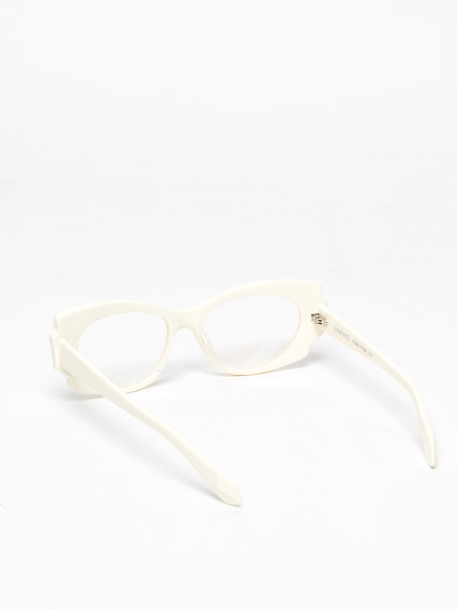 Chaos Theory women's eyeglasses by Rewind Eyewear, butter white pastel acetate frame