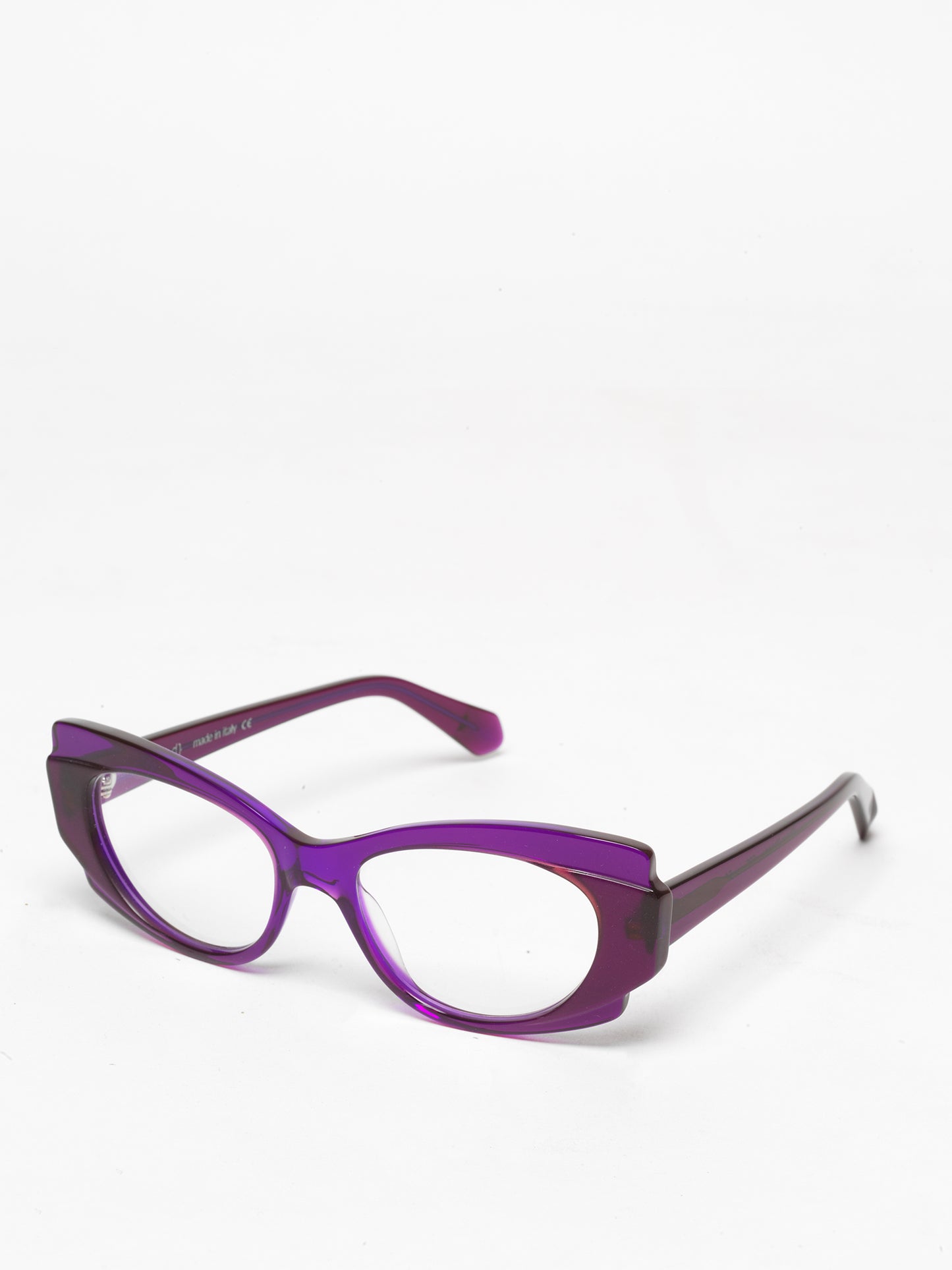 Chaos Theory women's eyeglasses by Rewind Eyewear, purple transparent  acetate frame