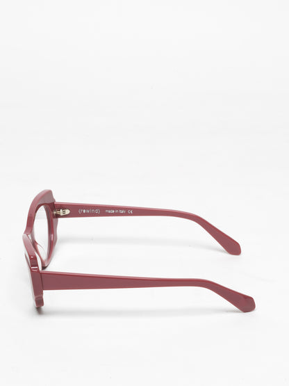 Chaos Theory women's eyeglasses by Rewind Eyewear, pink pastel acetate frame