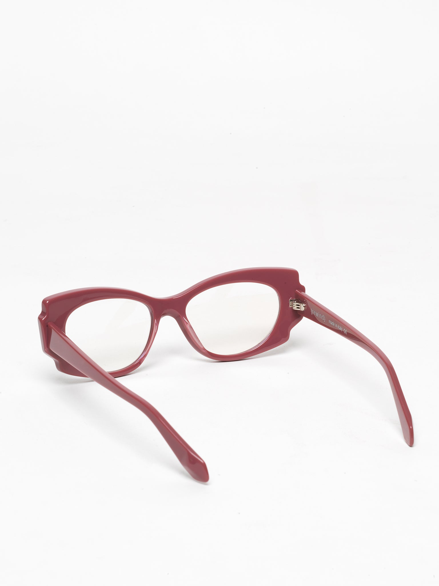 Chaos Theory women's eyeglasses by Rewind Eyewear, pink pastel acetate frame