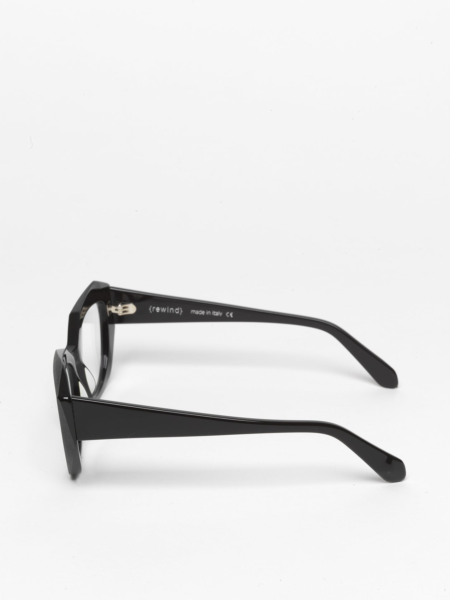 Countdown women's eyeglasses by Rewind Eyewear, black acetate frame