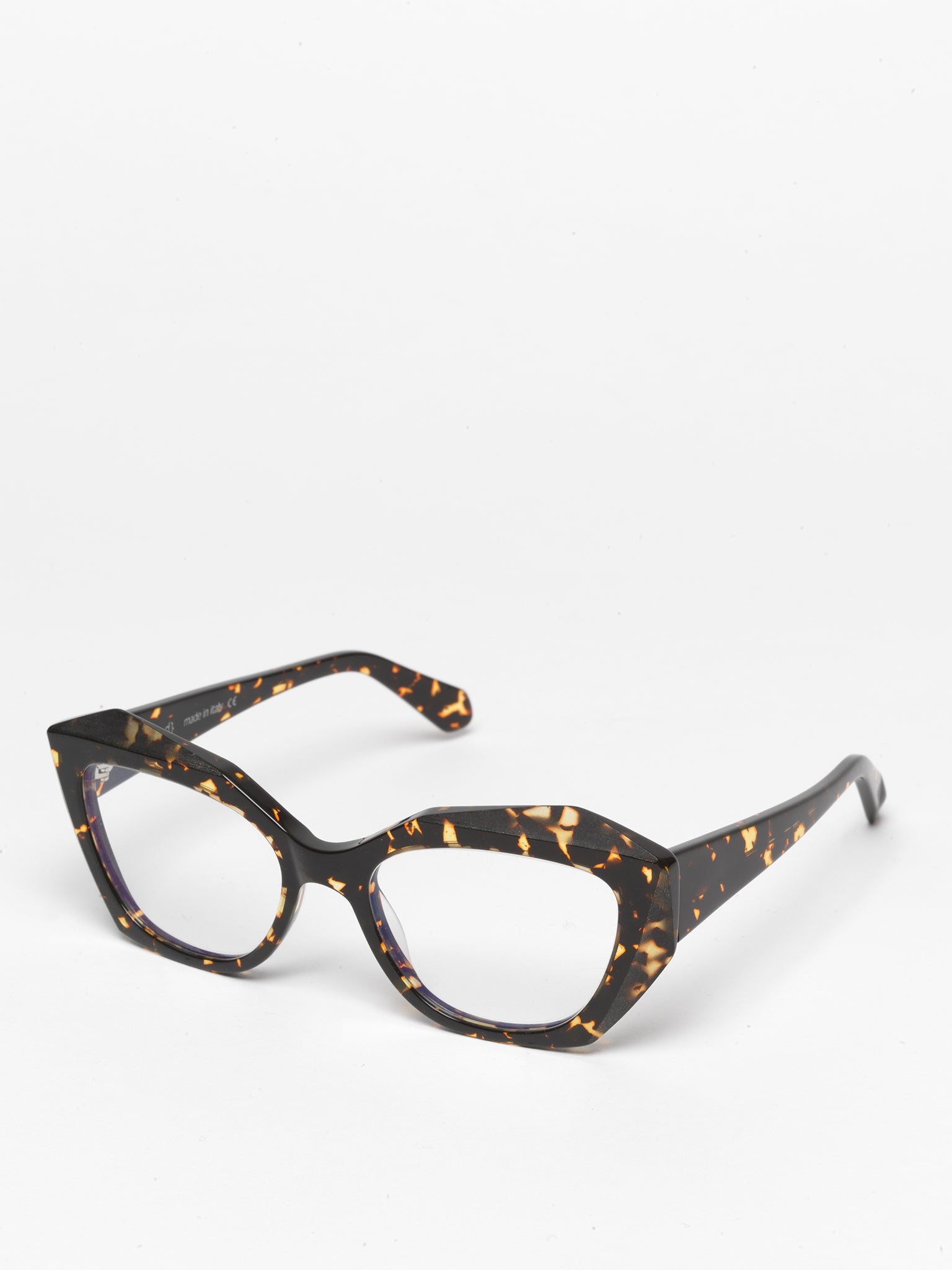 Countdown women's eyeglasses by Rewind Eyewear, dark spotted tortoise  acetate frame