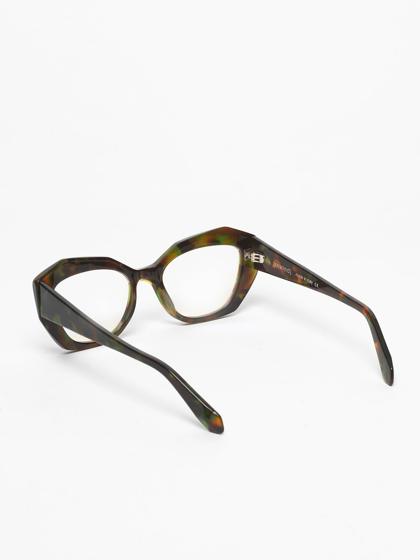 Countdown women's eyeglasses by Rewind Eyewear, colorful camouflage tortoise acetate frame