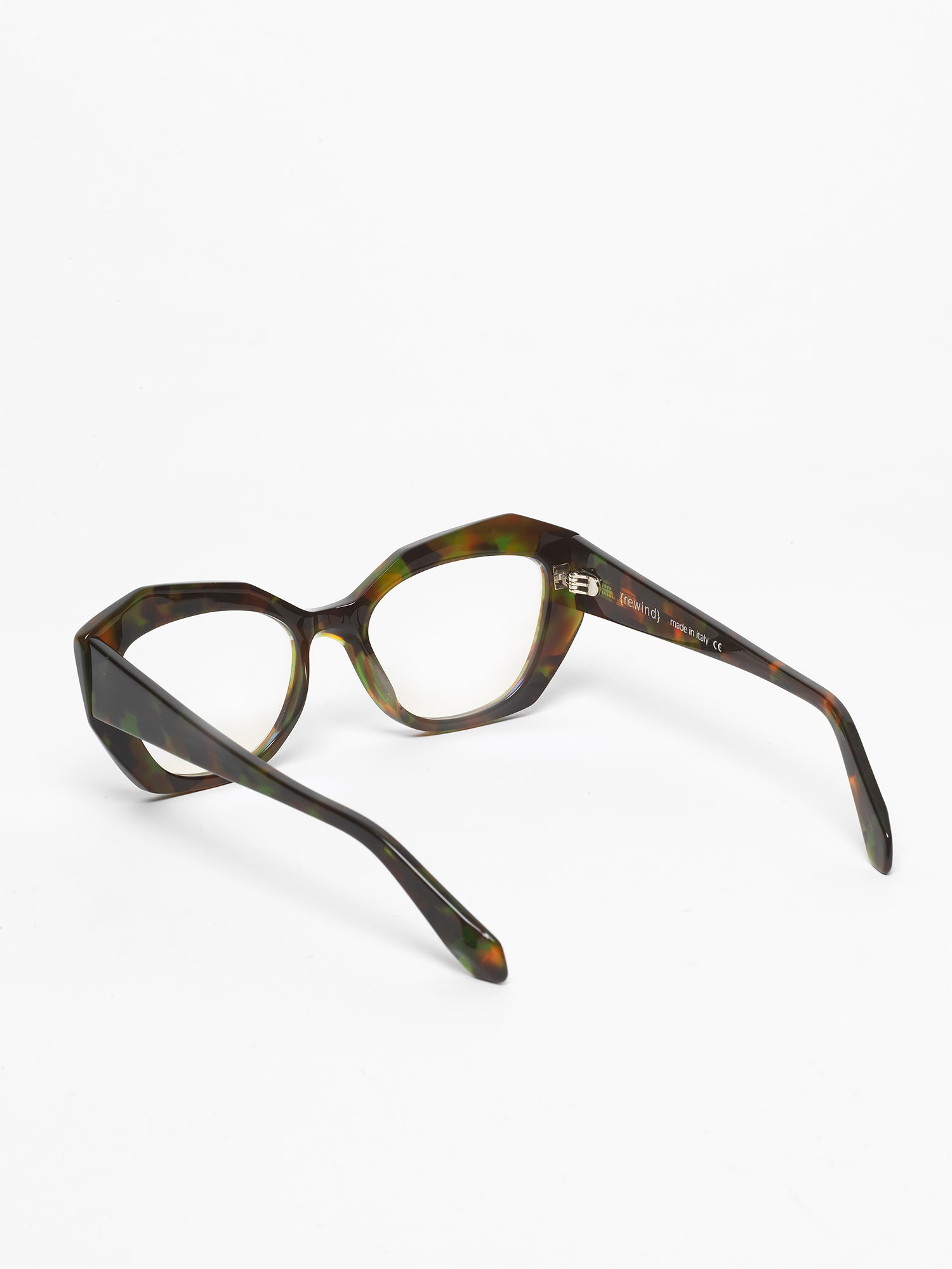 Countdown women's eyeglasses by Rewind Eyewear, colorful camouflage tortoise acetate frame
