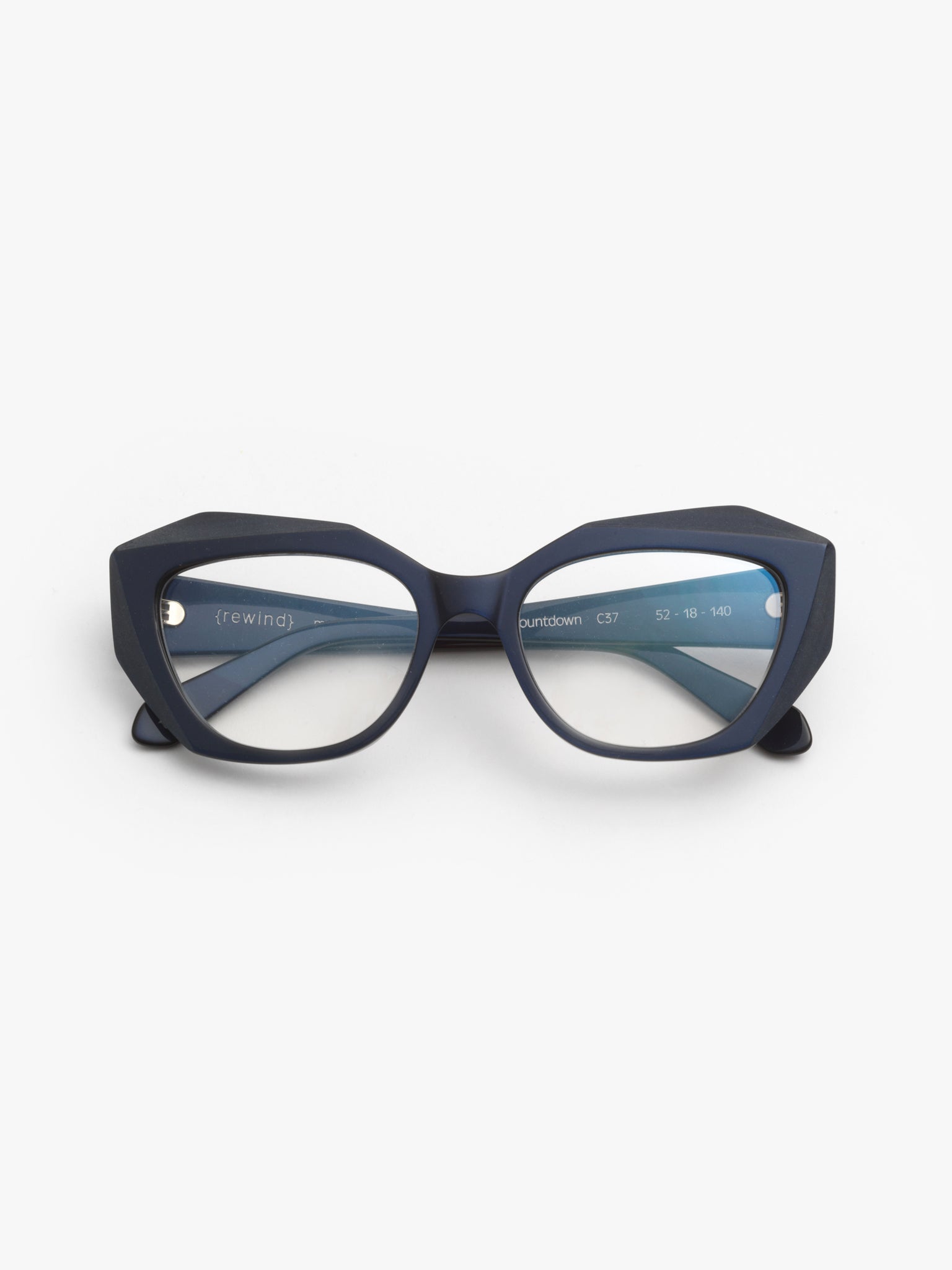 Countdown women's eyeglasses by Rewind Eyewear, pearl blue acetate frame