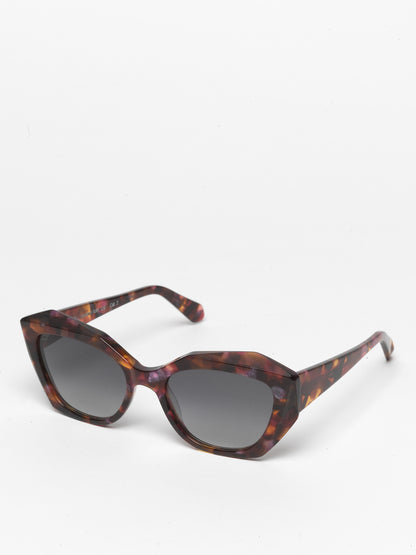 Countdown women's sunglasses by Rewind Eyewear, brown and pink tortoise acetate  