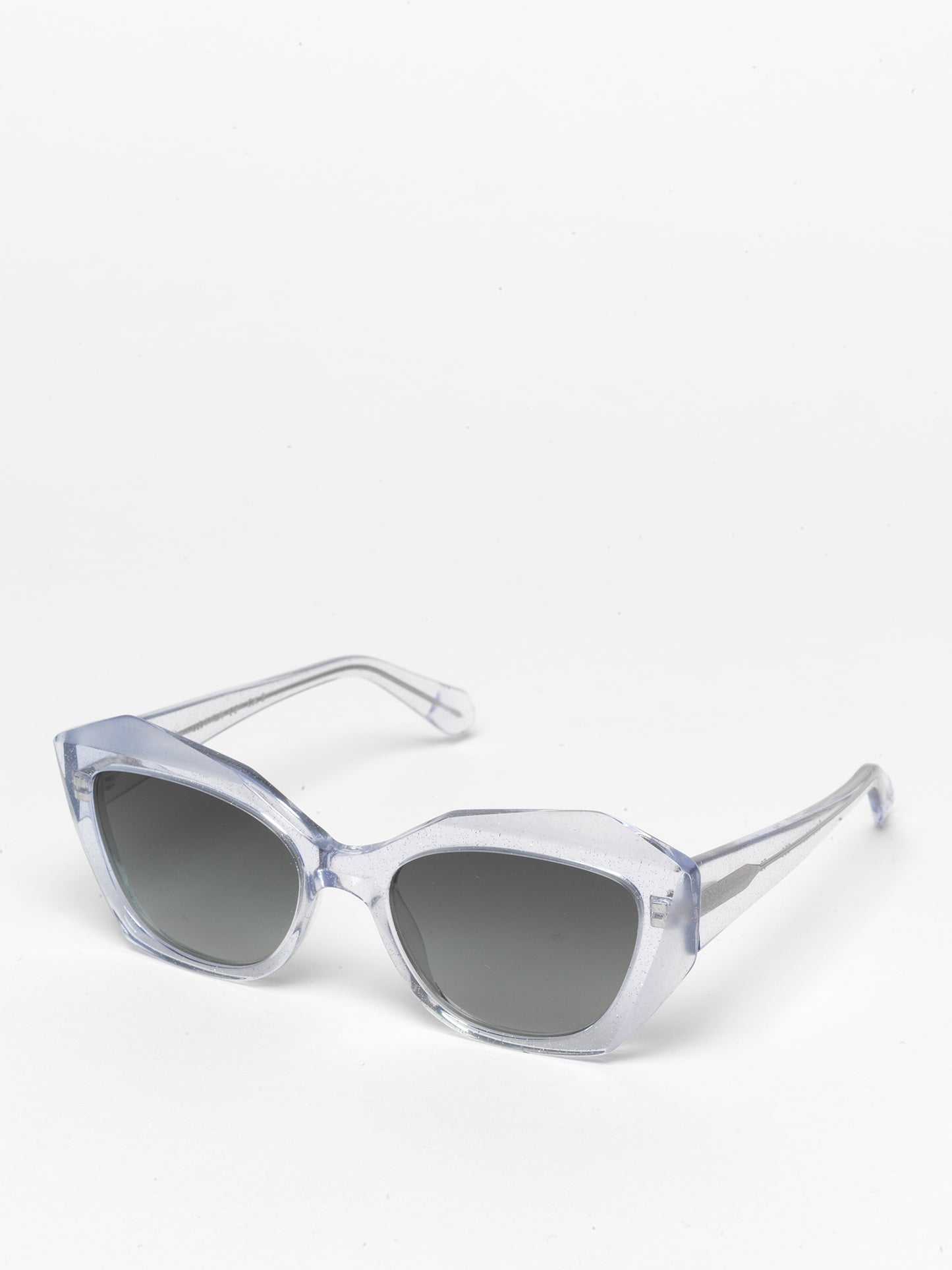 Countdown women's sunglasses by Rewind Eyewear, crystal silver glitter acetate  