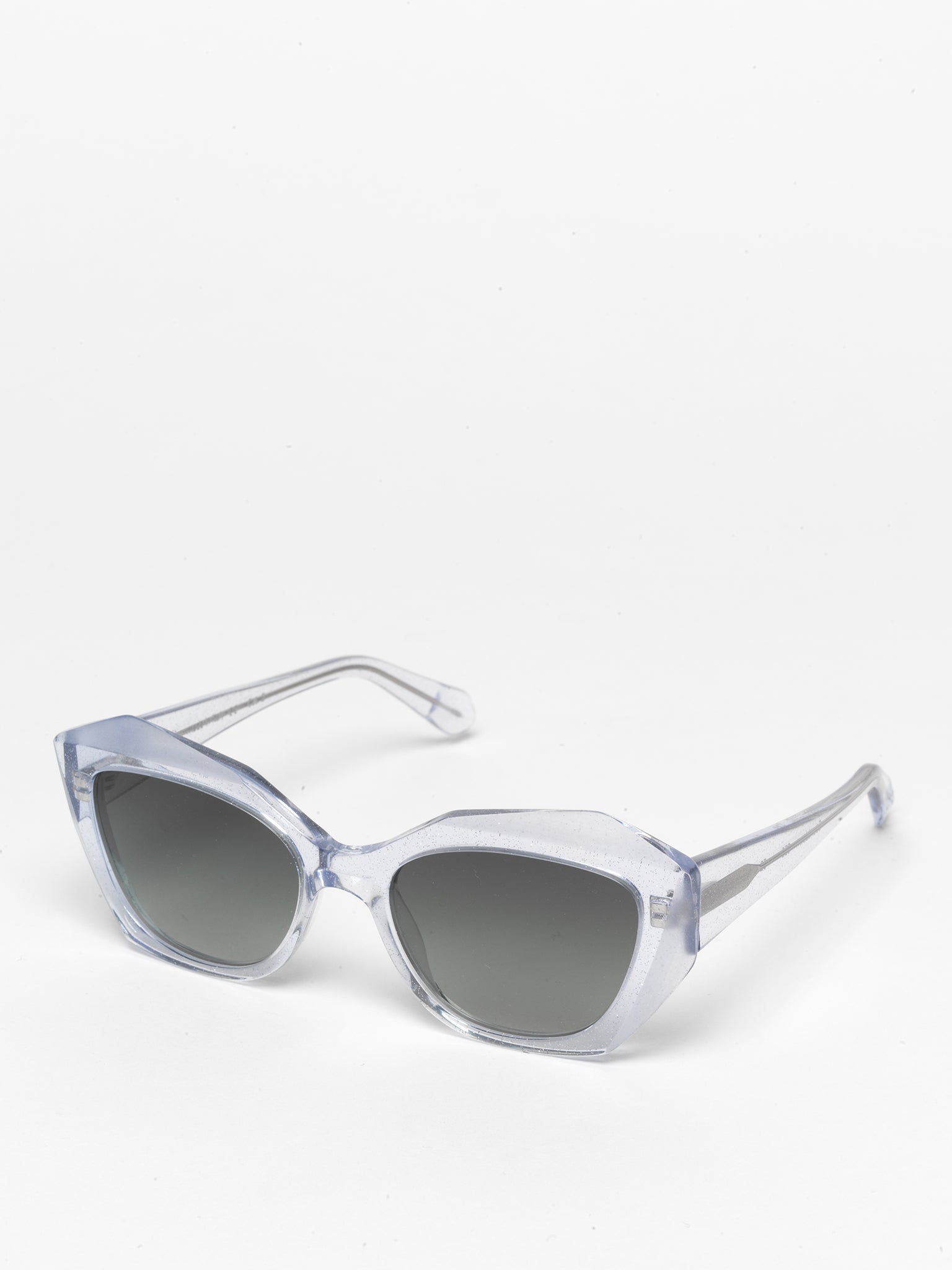 Countdown women's sunglasses by Rewind Eyewear, crystal silver glitter acetate  